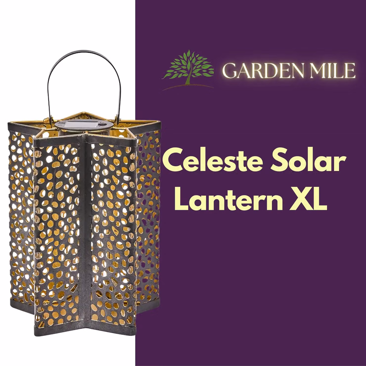Marco Paul Silver Metal Star Shaped Solar Garden Lantern, Height: 30 cm – 3