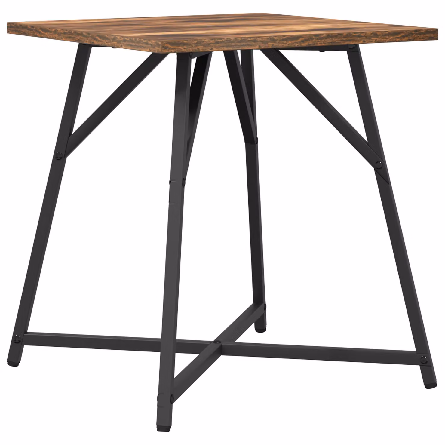 Berkfield Home Side Table Set of 2 in Brown Smoked Oak and Metal – 3