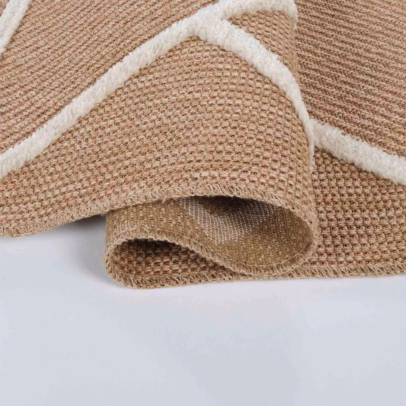 Desire Rugs Harper Prism Pattern Machine Woven Indoor Outdoor Area Rug, Beige and Black, W: 200 cm, L: 290 cm – 2