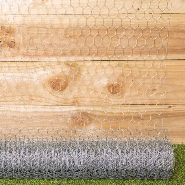 Samuel Alexander Silver Galvanised Steel Chicken Garden Wire Netting Fencing, W/H: 90 cm x 10 m, Mesh Size: 25 mm