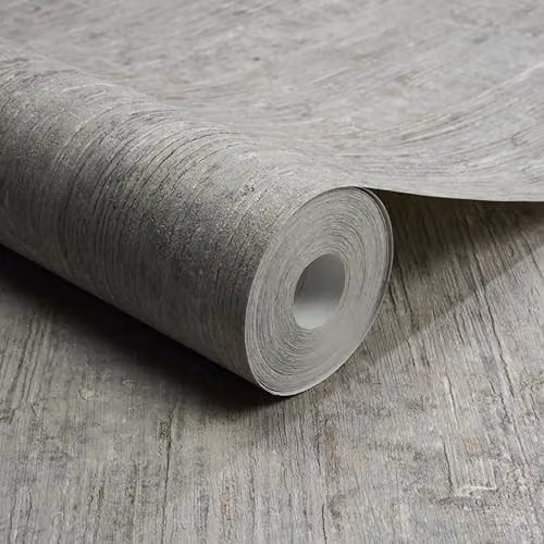 Grandeco Cemento Organic Plaster Effect Textured Wallpaper in Grey