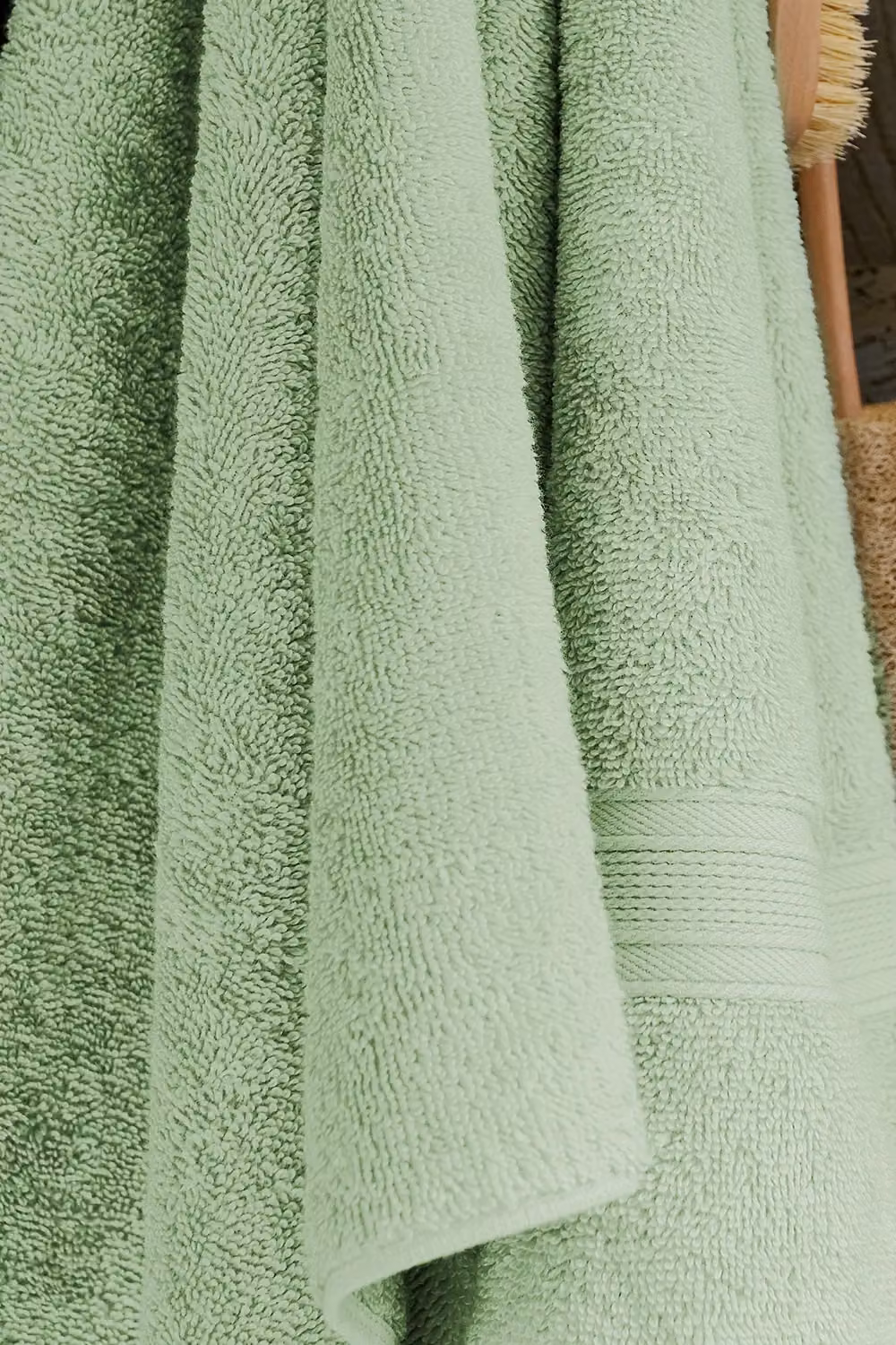 CHRISTY Serene Soft Tone 100% Combed Cotton Bath Sheet in Green – 3