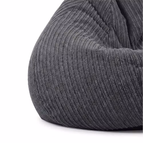 rucomfy Jumbo Cord Slouchbag Adult Beanbag Chair in Grey – 5