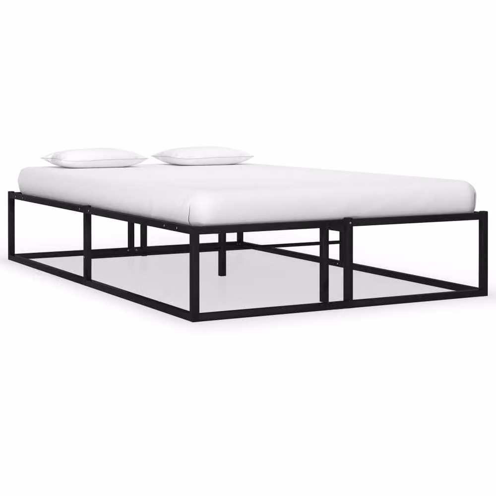 Berkfield Home Modern Metal Bed Frame in Black, W/D/H: 120 x 200 cm – 2