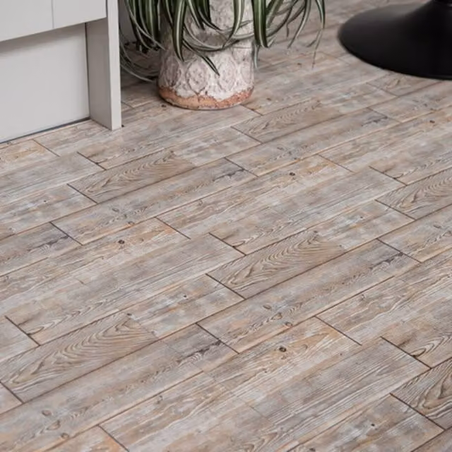 D-C-Fix Washed Oak Wood Look Self Adhesive Vinyl Floor Tiles, Beige, Pack of 11, W/D: 30.48 x 30.48 cm