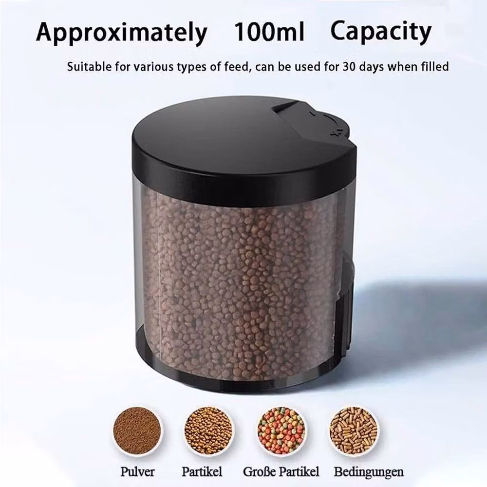 FLAVORA Smart Auto Food Dispenser with Feeding Timer for Aquarium Tanks, Black – 3