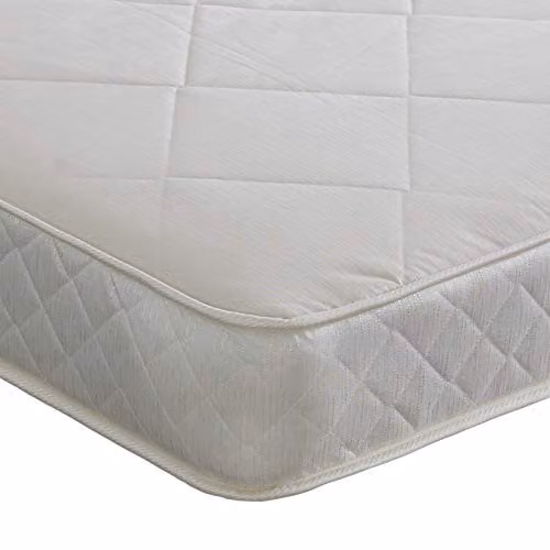 Zen Home Diamond Spring Quilted Bonell Spring Mattress in White, W/D/H: 140 x 200 cm