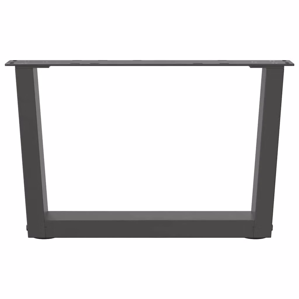 Berkfield Home V-Shape Dining Table Legs, 2 Piece Steel Set in Anthracite Black, H: 50 cm, W: 30-31.3 cm – 2