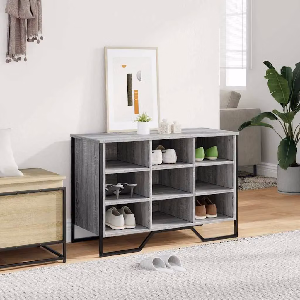 Berkfield Home Grey Industrial Shoe Cabinet with Integrated Seat, W/D/H: 90 x 38 x 61.5 cm – 3