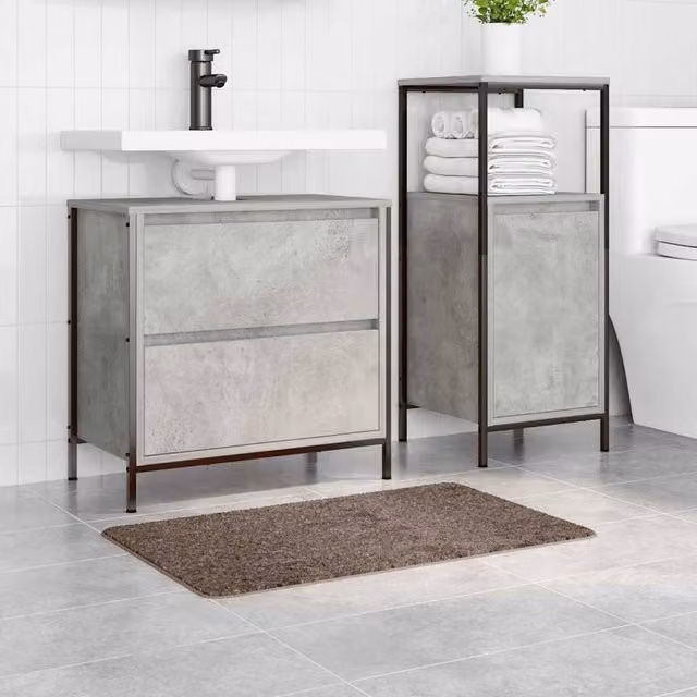 Berkfield Home Modern Rectangular Non-Slip Bath Mat, Brown, W: 50 cm, D: 80 cm – 1