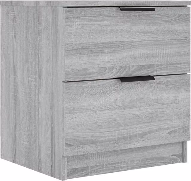 Berkfield Home Elegant Bedside Cabinets, 2 Piece Set in Grey Sonoma Engineered Wood – 1