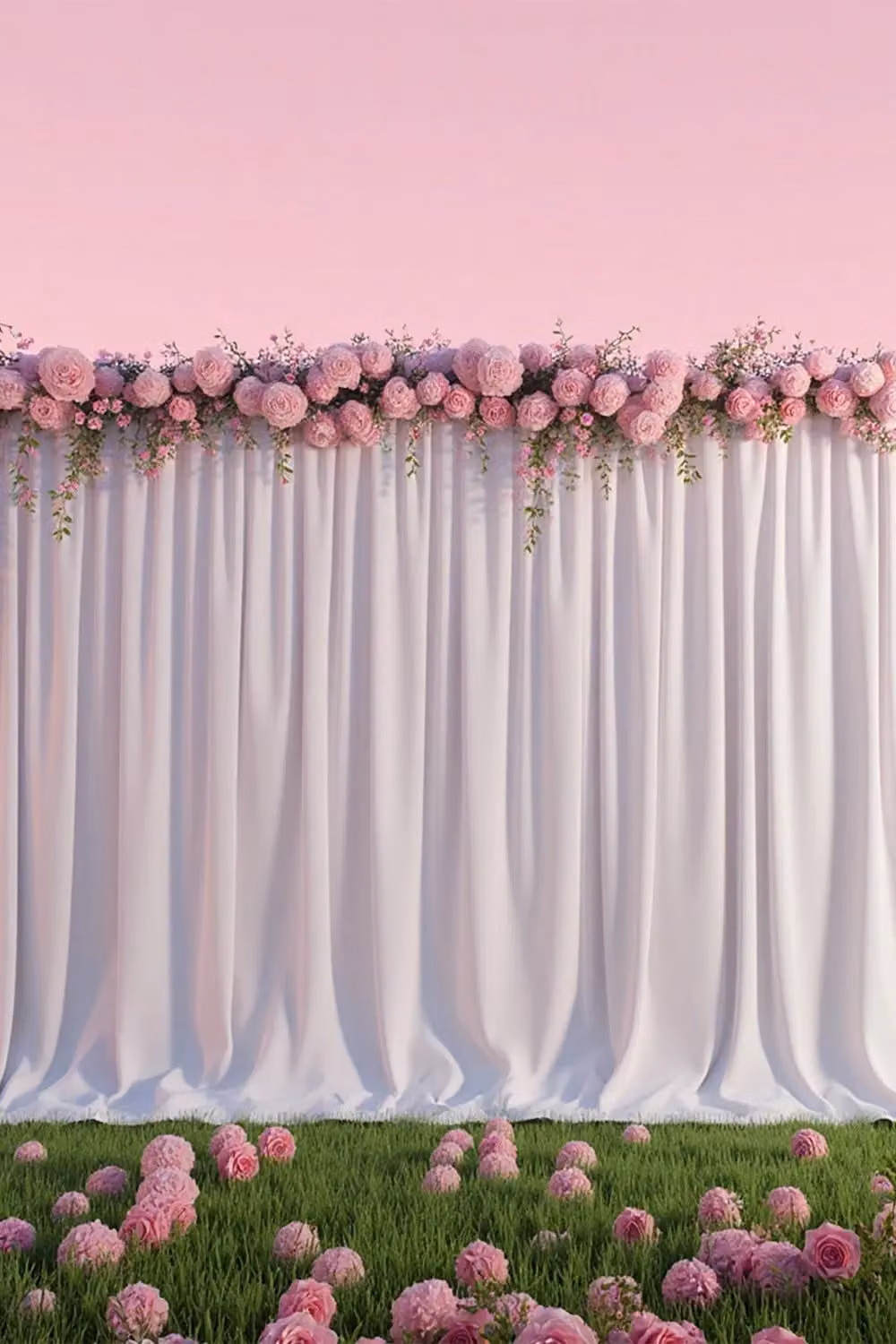 Neel Blue 150GSM Ice Silk Thicker Backdrop in White, W: 6 m, H: 3 m