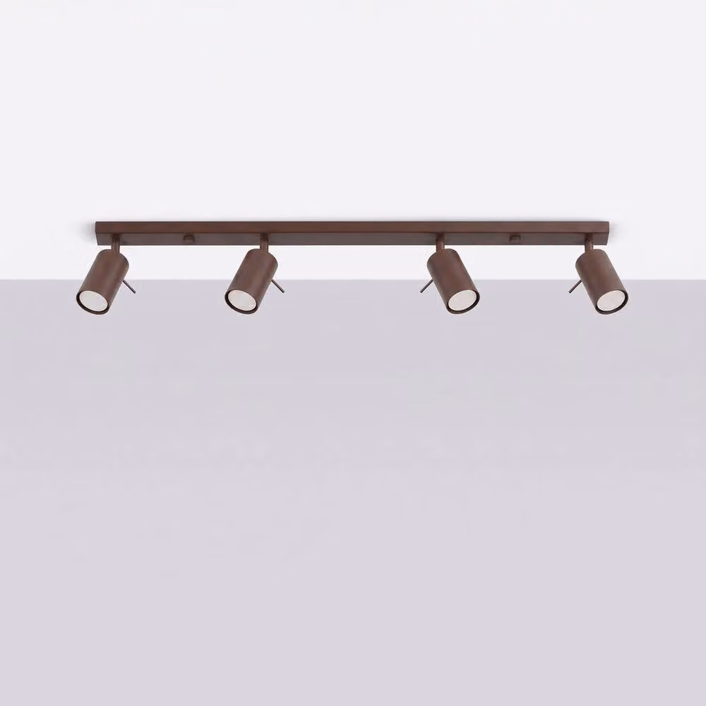 Sollux Lighting modern minimalist metal ceiling lamp in brown, W: 80 cm, D: 16 cm, H: 6 cm – 2
