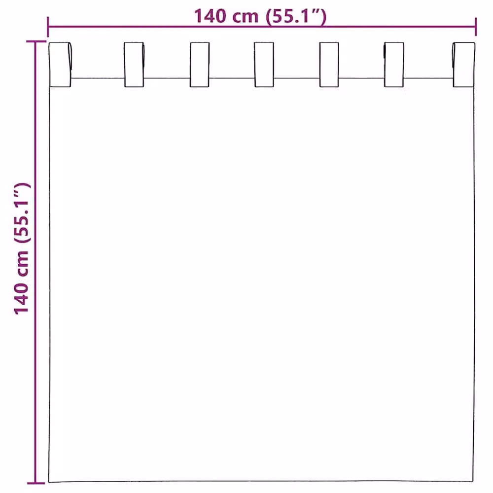 Berkfield Home Red Transparent Voile Curtains with Rod Pockets, 2 Pack, W: 140 cm x H: 140 cm – 3