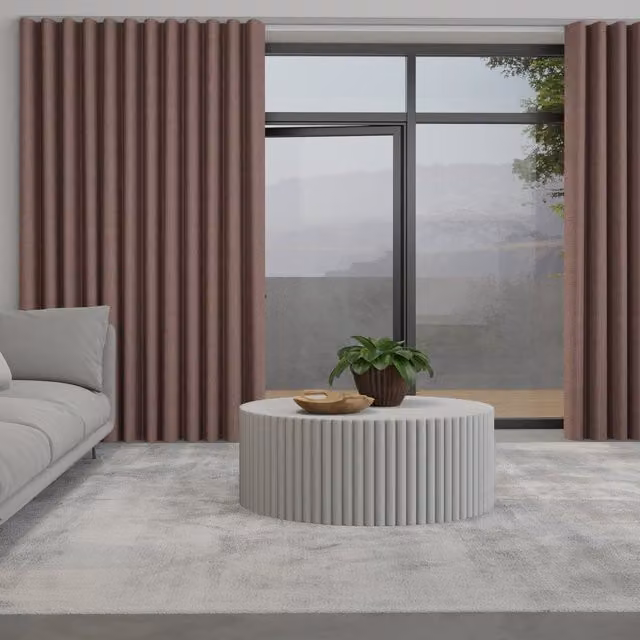 Terrys Lugano Made to Measure Wave Blackout Fabric Curtain Panel in Pink