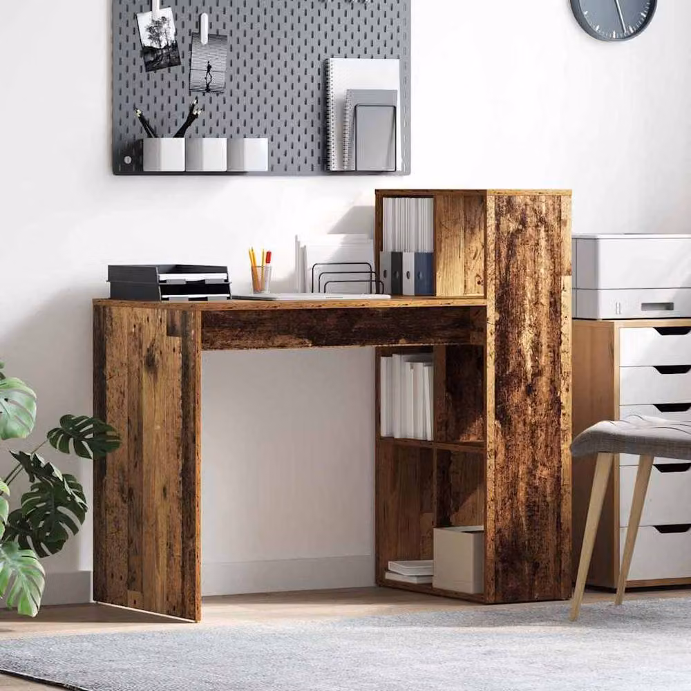 Berkfield Home Writing Desk in Brown Old Wood Finish – 2