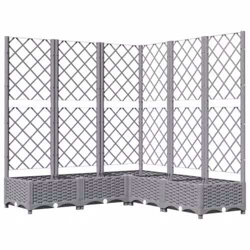 vidaXL Garden Planter Tub in Grey, W/D/H: 120 x 120 x 121.5 cm – 1