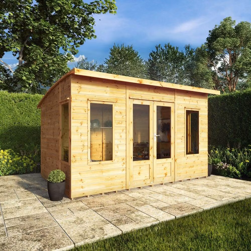 Mercia Helios Premium Wood Summerhouse in Brown, W: 364 cm, D: 295 cm, H: 215.6 cm – 4