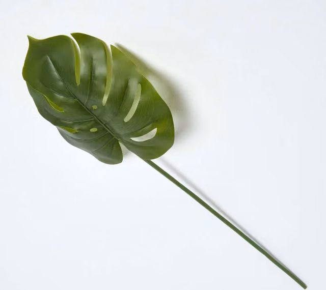 Homescapes Green Monstera Tropical Leaf Textile Plant, 70 cm, Green