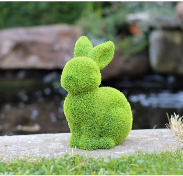 SPETLEK Green Rabbit Garden Ornament Plastic Animal H 21.0 cm x W 13.0 cm x D 18.0 cm