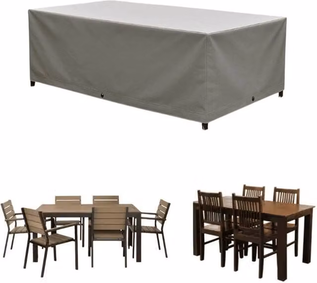 Hinsinc Waterproof Heavy Duty Patio Furniture Cover, Grey, 170 cm – 1