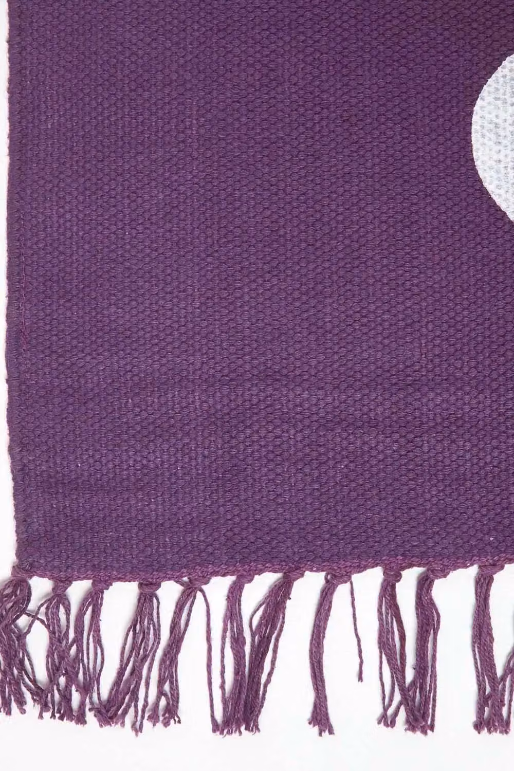 Homescapes Keep Calm & Carry On Handwoven 100% Cotton Rectangular Rug in Purple, W: 60 cm, D: 100 cm – 3