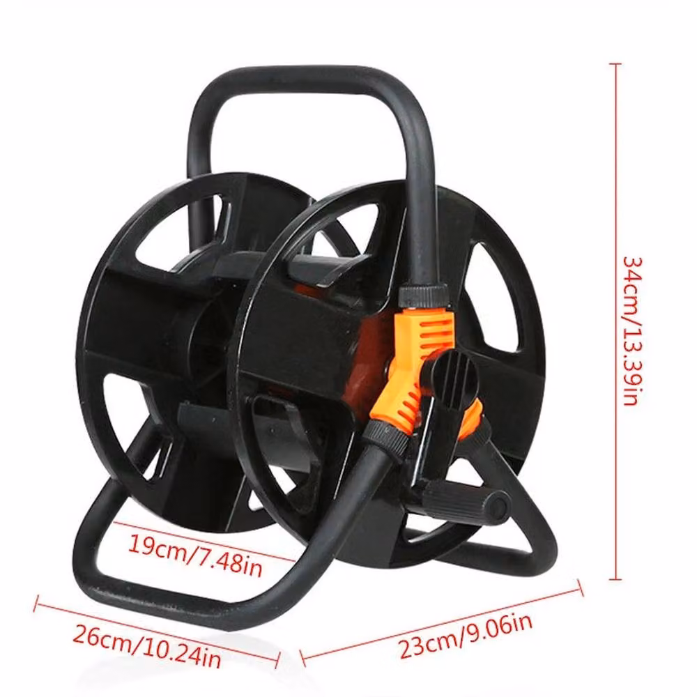 KORVIXA Black Garden Hose Reel Trolley with 20m Water Pipe – 2