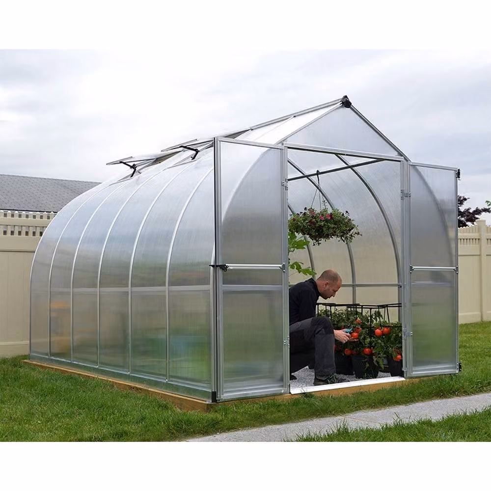 Palram Bella Polycarbonate Greenhouse in Silver, W: 244 cm, H: 219 cm – 2