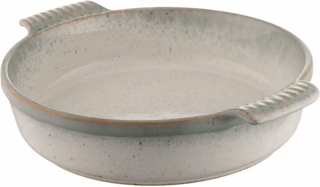 Belleek Living Tivoli Handled Round Enamel Stoneware Roasting Dish in Blue, Grey and Multicolour – 1