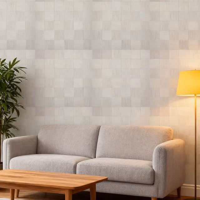 Livingandhome 10-Piece Geometric Square Self-Adhesive Wall Tile Stickers in Grey Gloss