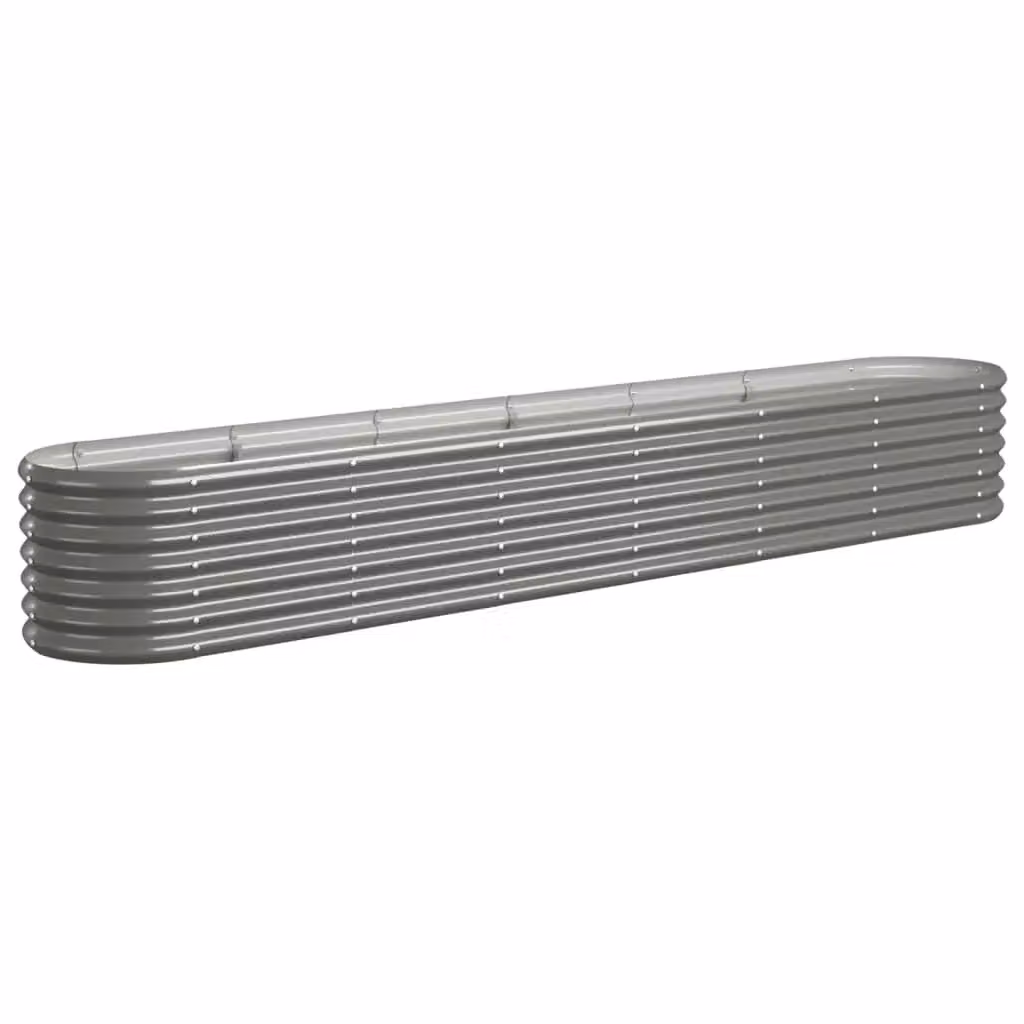 Berkfield Home Garden Grey Powder-coated Steel Raised Bed, W/D/H: 260 x 40 x 36 cm – 2