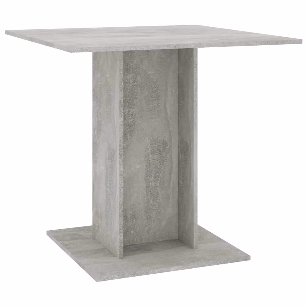 Berkfield Home Square Dining Table in Grey Matt Composite Wood, W/D/H: 80 x 80 x 75 cm – 2
