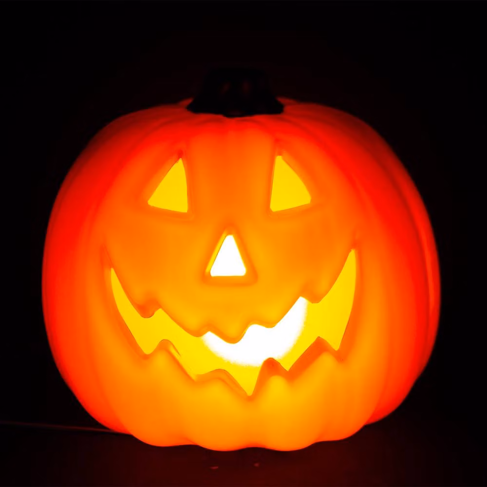 VFM e-Store Halloween Pumpkin Flame Effect Tabletop Decoration, Orange – 3