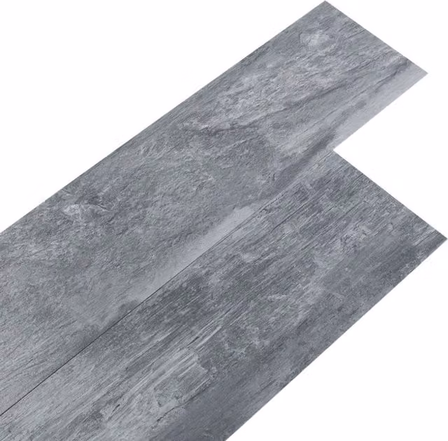 Garden Sanctuary Rustic Wood-Effect Self-Adhesive PVC Plank Flooring in Dark Grey