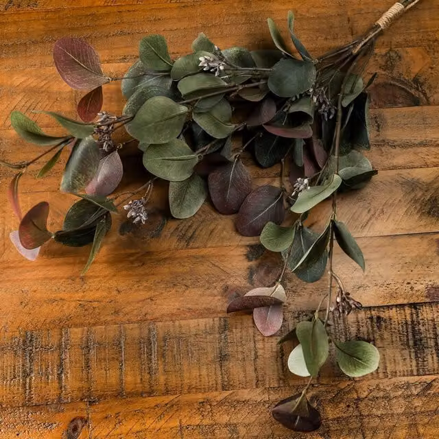 Love Lace Variegated Eucalyptus Artificial Flower Bouquet in Green