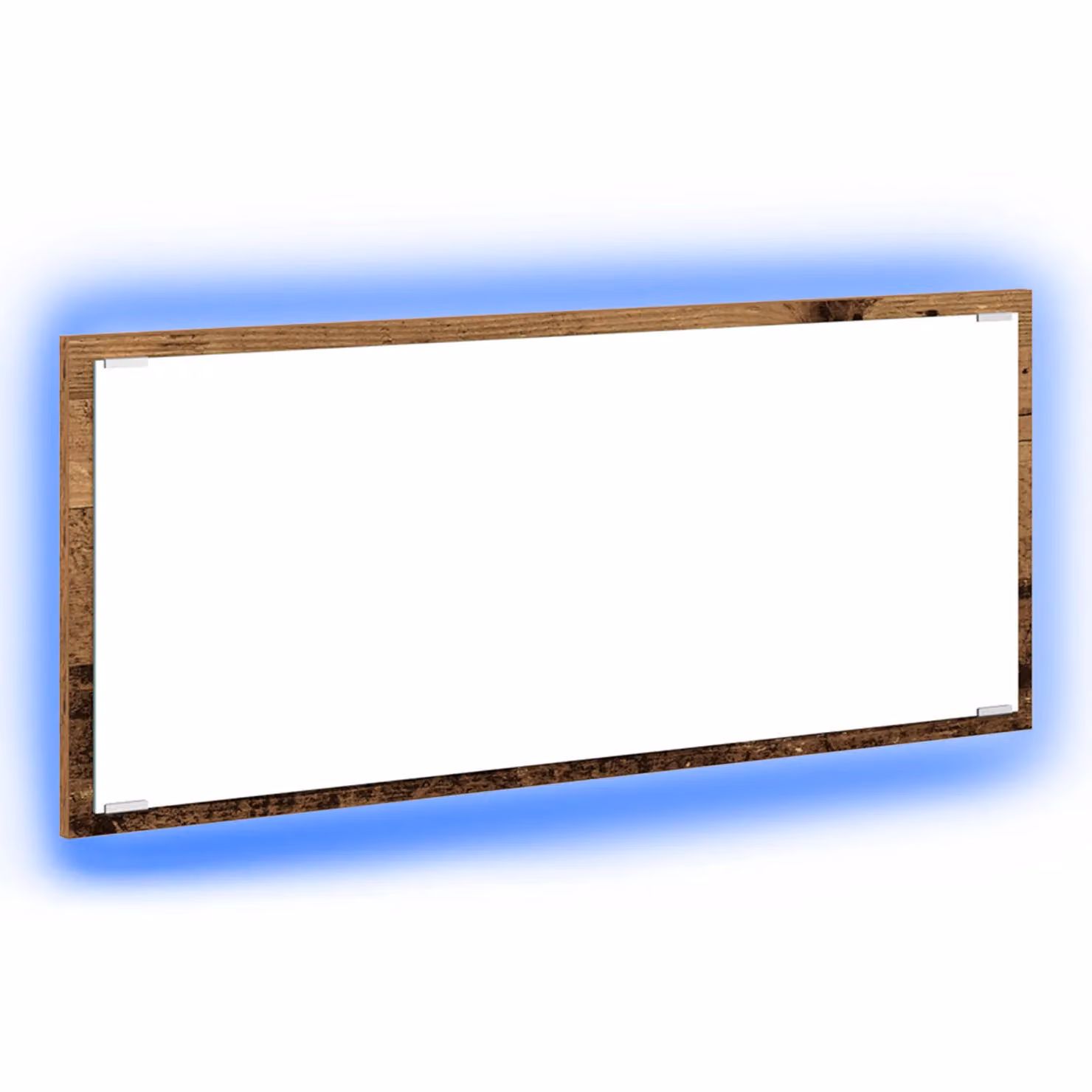 Berkfield Home Rectangular Bathroom Mirror in Brown with Rustic Old Wood and Glass, W/D/H: 90 x 8.5 x 37 cm – 2