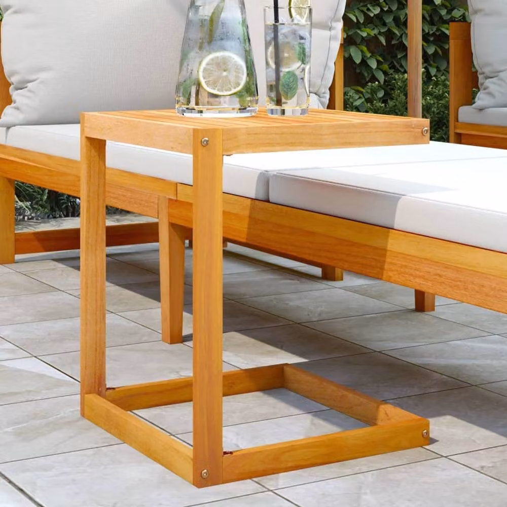 Berkfield Home C Table in Brown Solid Acacia Wood W/D/H: 42 x 40 x 50 cm – 2