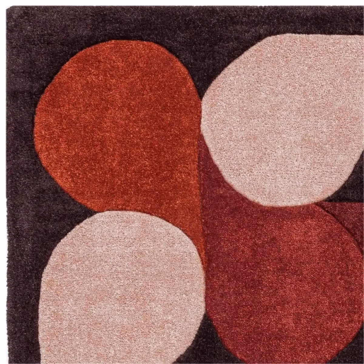 The Rug Shop UK Brown and Multicolour Handmade Modern Abstract Easy to Clean Polyester Area Rug, W: 200 cm, D: 290 cm – 2