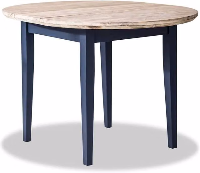 Statement Furniture Florence Round Extendable Kitchen Dining Table in Blue – 1