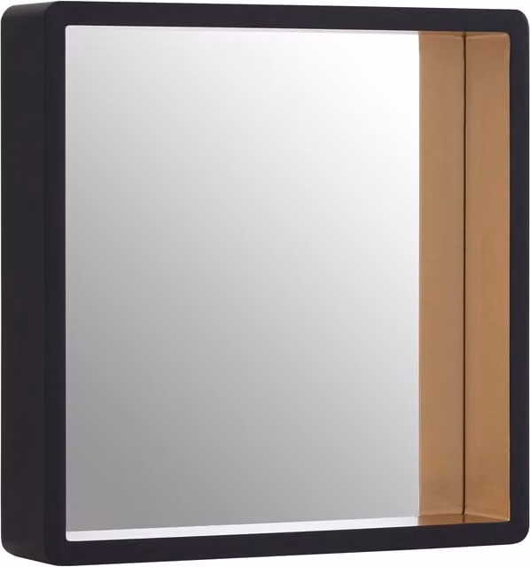 Orsina Trosa Medium Black and Gold Square Wall Mirror