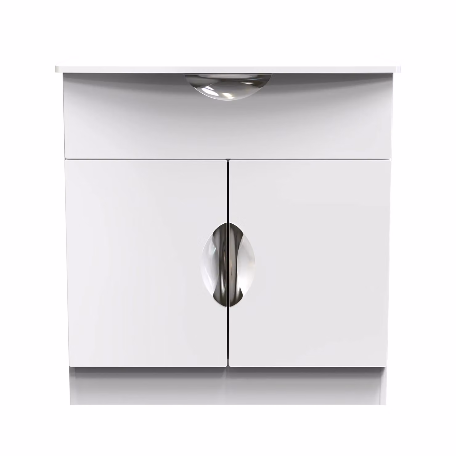 Ready Assembled 2 U Holborn White Glossy 1 Drawer 2 Door Sideboard – 2