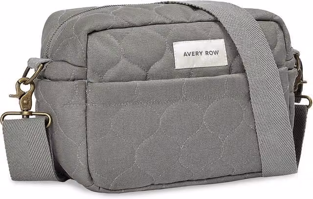 Avery Row Pram Organiser Messenger Crossbody Bag in Grey, W/D/H: 27.0 x 27.0 x 26.0 cm – 1