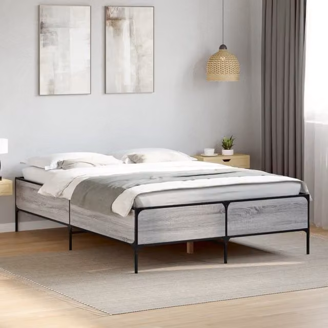 Berkfield Home Sonoma Double Bed Frame with Drawers, Grey – 1