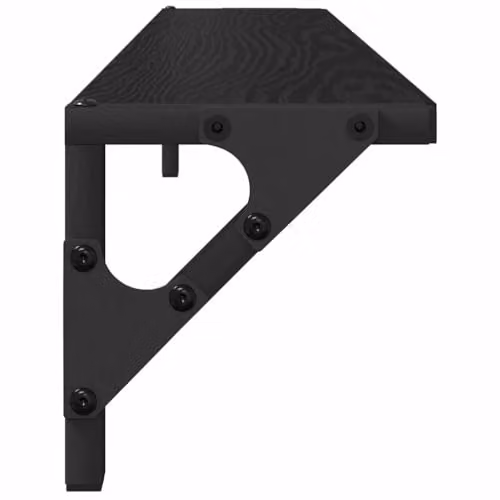 vidaXL Set of 2 Wall-Mounted Oak Shelves in Black, W: 80 cm, D: 15.5 cm, H: 15.5 cm – 3
