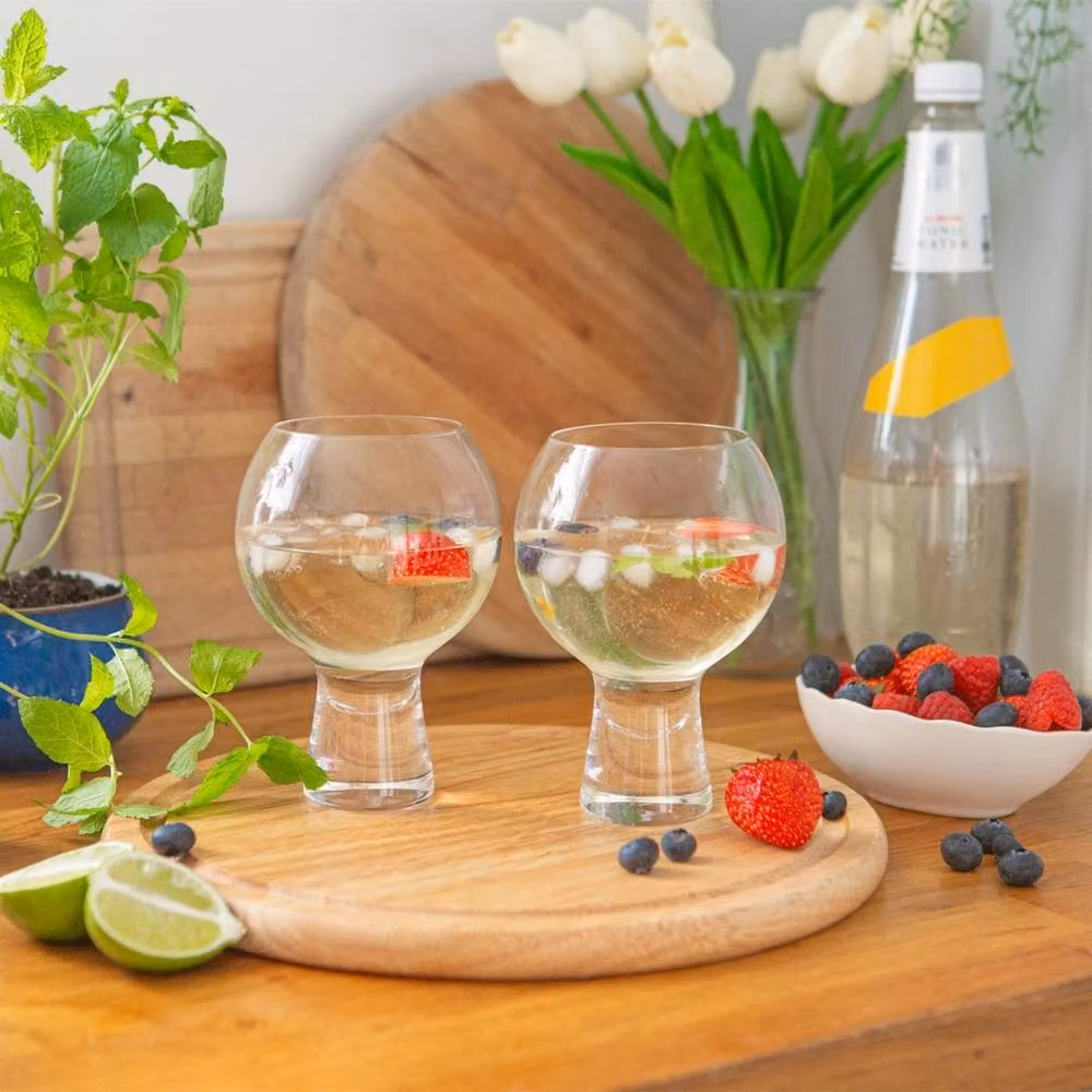 Rink Drink Set of 6 Transparent Glass Wine Glasses, 525 ml – 2