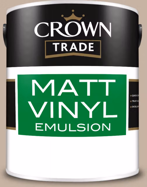 Crown Trade Vinyl Matt Dispersion Paint in Taupe Grey, 5 l