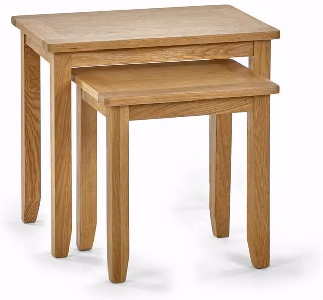 Cheshire Kinloch Nest of 2 Tables in Light Oak – 1