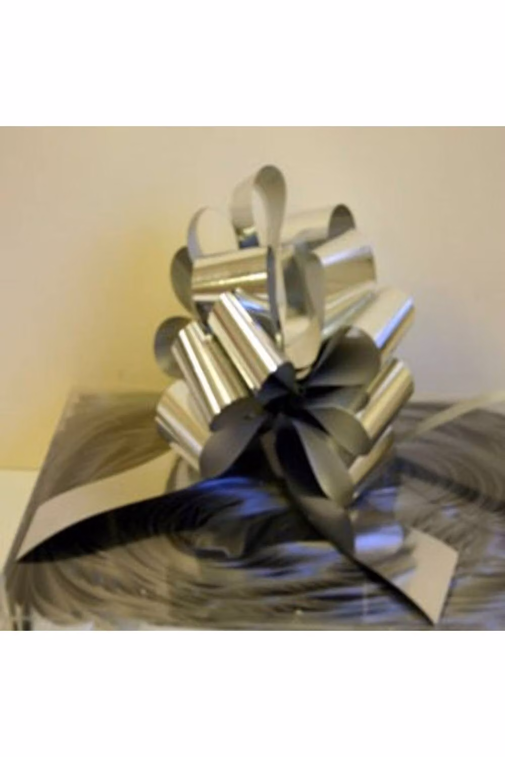 KDMD Silver Metallic Pull Bow 31mm Party Decoration – 2