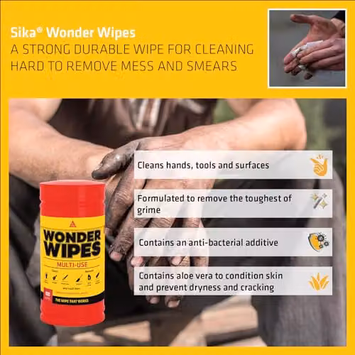Sika Wonder Multi-Use Cleaning Wipes, 100 Pack, Red – 3