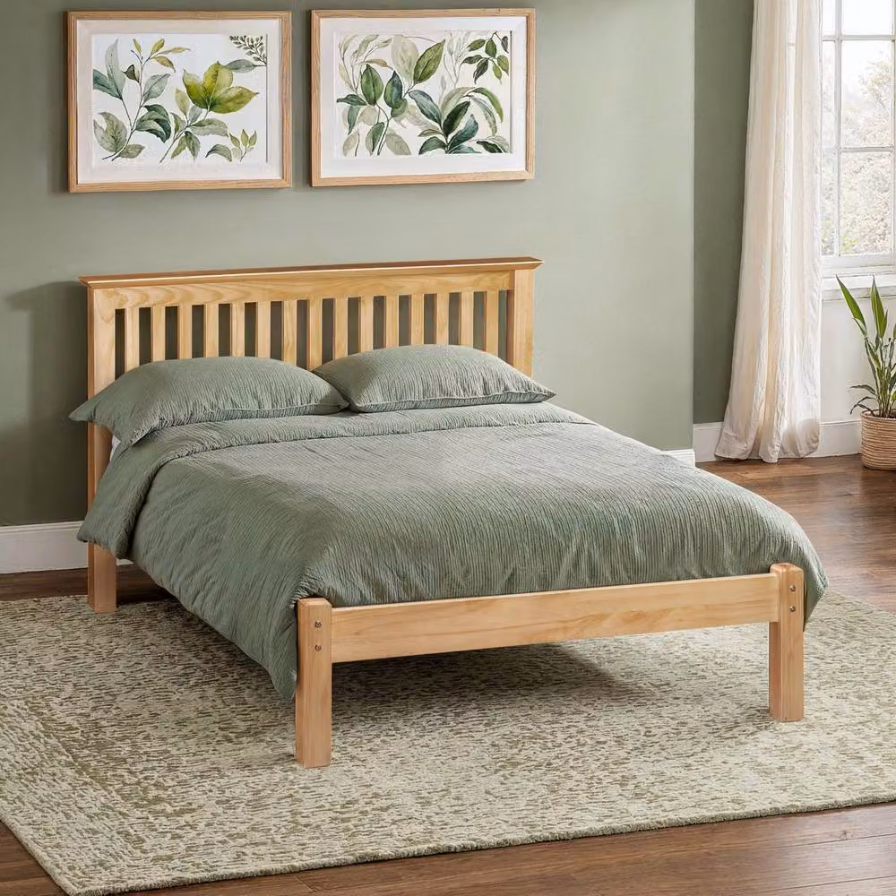 Cheshire Juniper Pine Low Footend Small Double Bed in Light Brown, W/D/H: 120 x 200 cm – 2